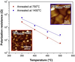 Effects of surface chemistry and microstructure of electrolyte on oxygen reduction kinetics of solid oxide fuel cells